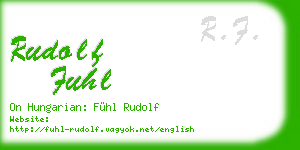 rudolf fuhl business card